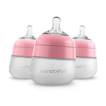 nanobebe Silicone Baby Bottle Set - 5oz/3pk