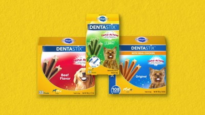 Pedigree Dentastix Treats for Dogs, Original with Real Chicken, Toy/Small, Value Pack - 108 treats, 26.1 oz