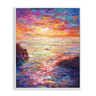 Stupell Industries Vibrant Abstract Ocean Sunset, 11" x 14"