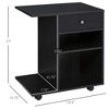 Aghana Digitals Mobile Printer Cart with Lockable Wheels, Adjustable Shelf, Drawer & CPU Holder - - 2 of 4