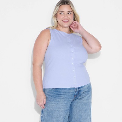 Women's Button-Front Tank Top - Wild Fable™