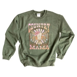Simply Sage Market Women's Graphic Sweatshirt Country Mama Grunge - 1 of 3