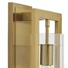 Possini Euro Design Derina Modern Wall Sconce Warm Gold Metal Hardwire 7" Fixture Clear Glass Shade for Bedroom Bathroom Bedside - 3 of 4