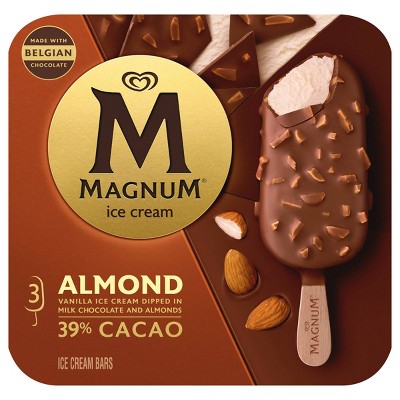 Magnum Vanilla Ice Cream Bars Dipped in Milk Chocolate and Almonds - 3ct