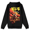 Godzilla Classic Kanji Poster Art Men’s Black Long Sleeve Hoodie Sweatshirt - 2 of 4