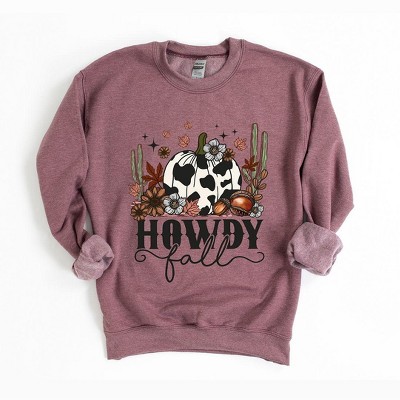 Simply Sage Market Women's Graphic Sweatshirt Howdy Fall Pumpkin