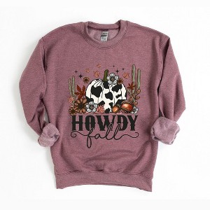 Simply Sage Market Women's Graphic Sweatshirt Howdy Fall Pumpkin - 1 of 4