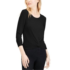 maison Jules Womens Twist Front Basic T-Shirt - 1 of 1