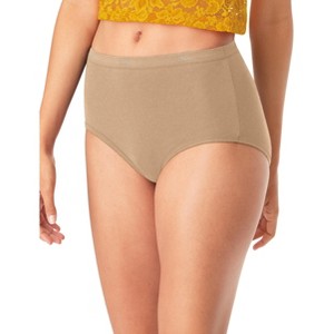 Hanes Women's Cotton Brief Underwear, Moisture-Wicking, 6-Pack - 1 of 1