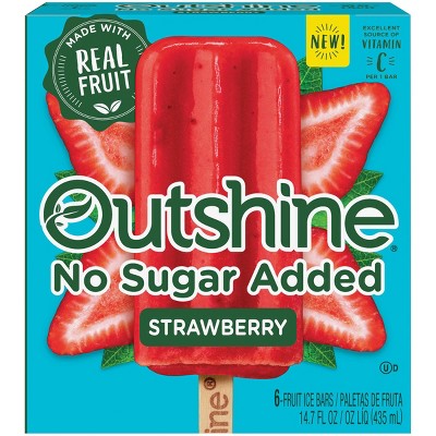 Outshine No Sugar Added Strawberry Frozen Fruit Bar - 6ct