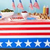 Blue Panda 3 Pack Patriotic American Flag Tablecloth for Memorial Day, 4th of July Party Decorations, 54 x 108 In - 2 of 4