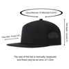 Nertpow Men Flat Brim Adjustable Performance Hat Snapback Laser Perforated Baseball Cap - 4 of 4