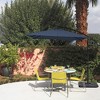 HYLEORY Beeram 96" x 96" Cantilever Umbrella with Counterweight - 3 of 4