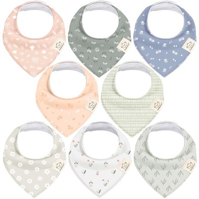 8pk Organic Baby Bandana Bibs, Baby Drool Bibs for Baby Boy, Girl, Baby Bibs for Infant, Newborn