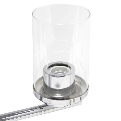 Elegant Chrome 5-Light Clear Glass Overhead Pendant Chandelier