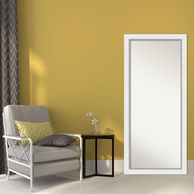 Eva 29"x65" White Silver Gold Framed Full Length Mirror