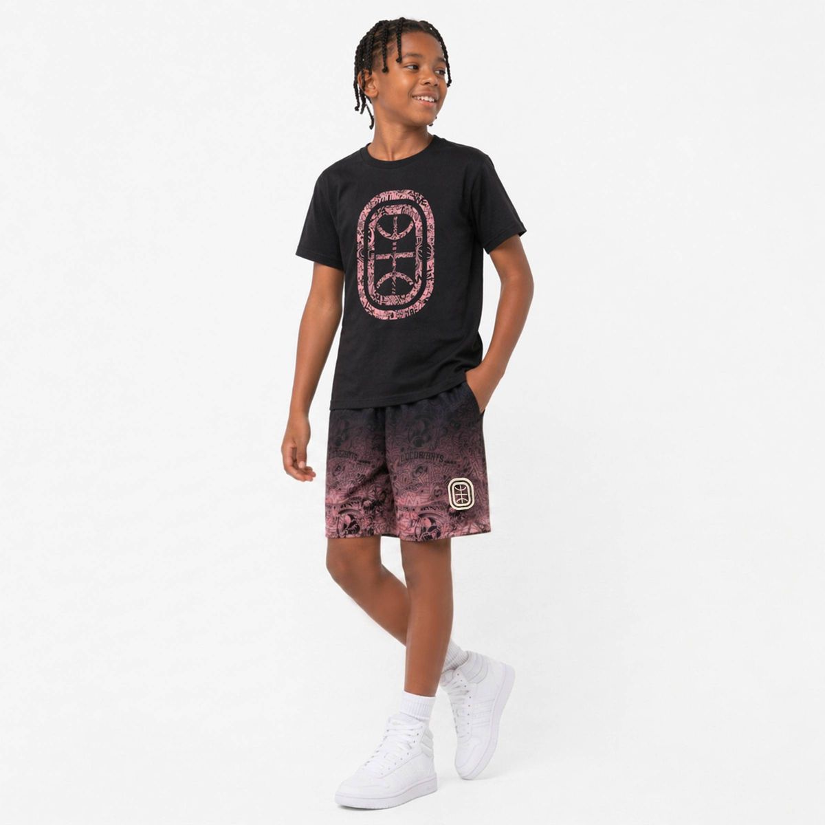 Overtime Boys' Black Graphic T-Shirt