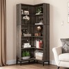 MAYEERTY 6-Tier Corner Bookcase, 71 inch L-Shaped Etagere Bookshelf - 3 of 4