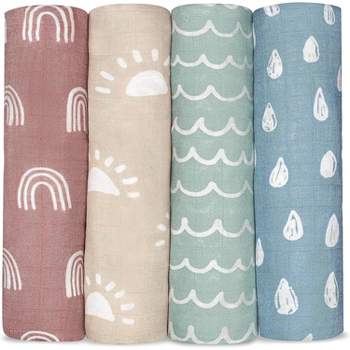 Muslin Swaddle Blankets Neutral Receiving Blanket for Boys and Girls by Comfy Cubs