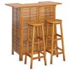 vidaXL Garden Bar Set Natural wood Solid Acacia wood 3 Piece Set - 3 of 4
