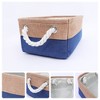 Unique Bargains Fabric Collapsible Storage Organizer Basket with Handles - 2 of 4