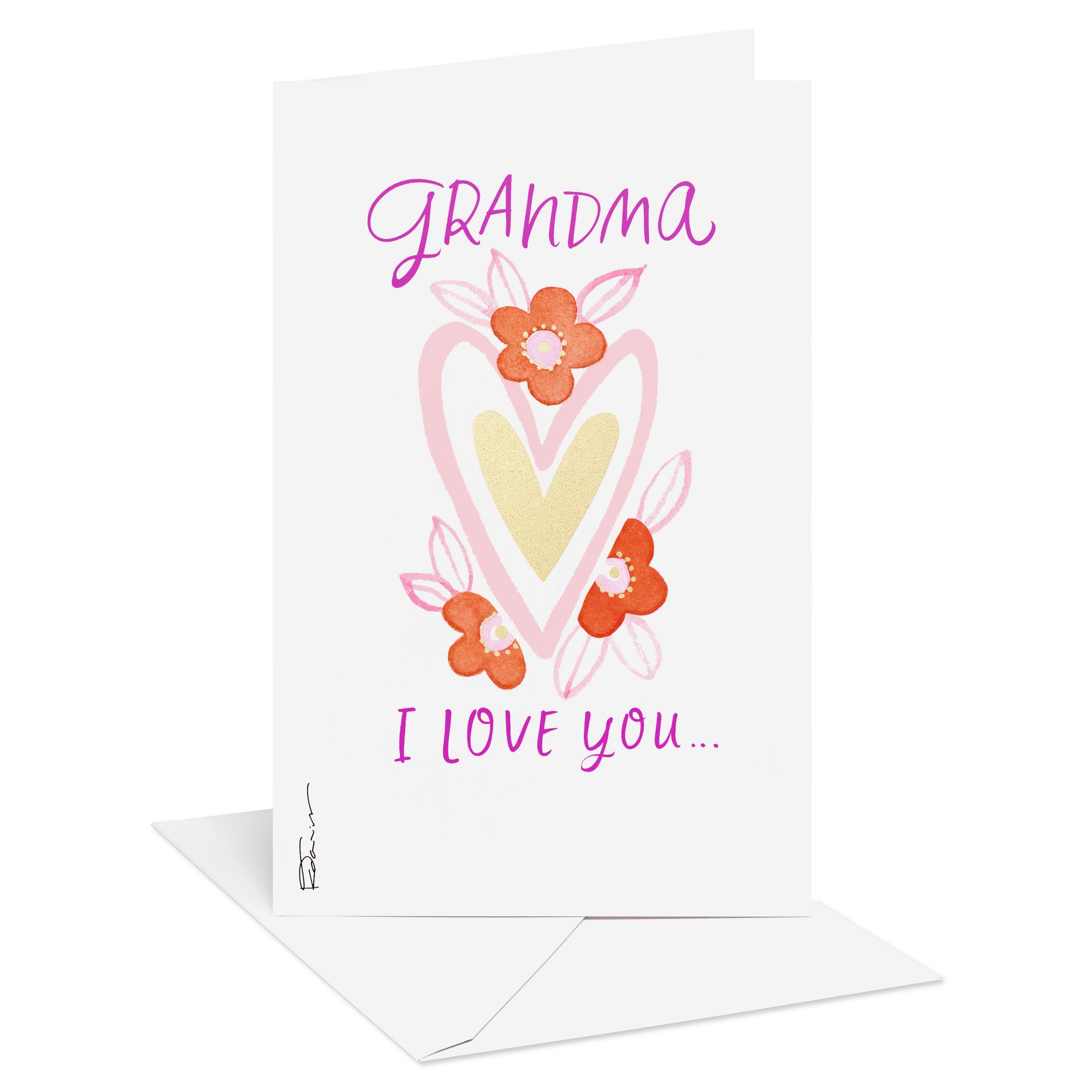 Mother's Day Card for Grandma, So Thankful For You, Includes Envelope, Designed by Kathy Davis