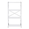 TOAOTBNBO Wide Storage Bookcase with X-shape Crossbars, 4 Tier Wide Bookshelf for Home Wide Open Shelf for Decoration, White - 2 of 4