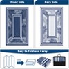Outdoor Rug Waterproof Plastic Straw Rug Portable Camping Rug Leaves Pattern Outdoor Carpet for RV Porch Deck Camper Balcony Backyard - 4 of 4