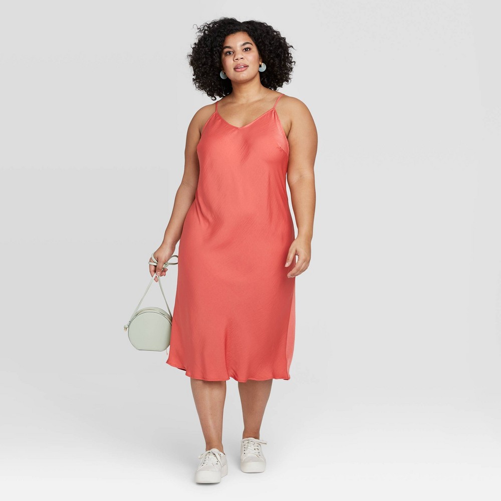 Women's Plus Size Sleeveless Dress - A New Day Red 3X was $24.99 now $17.49 (30.0% off)