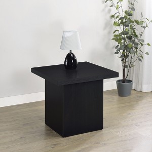 FONTOI End Table Modern Veneer Wood Accent Table Stylish Minimalist Furniture for Living Room and Bedroom, Mango color, 23.5"*23.5"*21.75" - 1 of 4