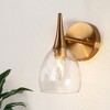 LNC Cymerlarity 5-in 1-Lights Polished Gold   with Textured Glass Bell Modern/Contemporary Wall Lights - 2 of 4
