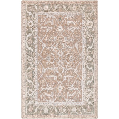 Elysian Fields 59'' Gray Hand-Knotted Wool Blend Area Rug