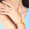 SOHI Women's Gold Flower Statement Bracelet - 3 of 3