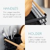 LunaLulinlk Dish Drainer Rack - Kitchen Drying Rack with Beechwood Handles, Modern Retro Design - Black - 2 of 4