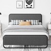 Queen Platform Bed Frame, Upholstered Queen Bed Frame with Headboard, Footboard, Under Bed Storage, Modern Noise Free Bed Frame with Sturdy Metal - 3 of 4