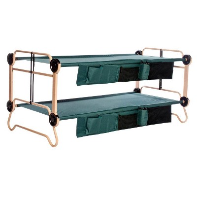 Disc-O-Bed XL Cam-O-Bunk Benchable Double Cot w/Organizers, Green