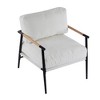 27.56'' Upholstered Modern Accent Chair with Plush Cushions, Metal Frame and Wooden Armrests - 4 of 4