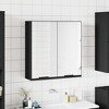 CLIHOME Modern 2 Doors Wall-Mounted Bathroom Mirror Cabinet Engineered Wood Medium Mirror - 3 of 4