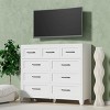 ORRD 9-Drawer Tall Dresser, White Metal Storage Cabinet with Smooth Gliding Drawers, Space-Saving Chest for Bedroom & Living Room - 2 of 4