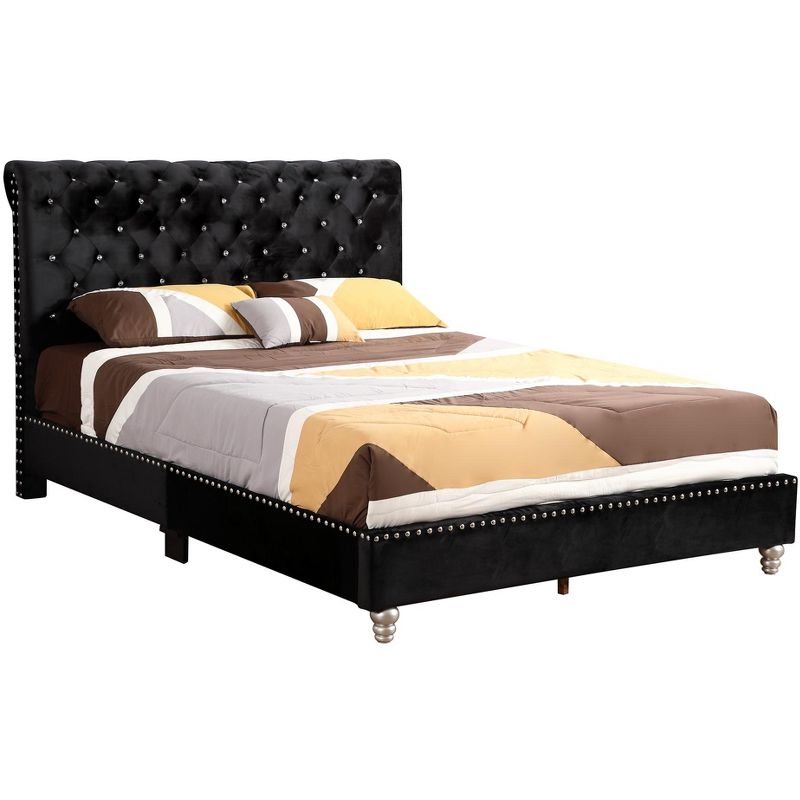 Passion Furniture Maxx Tufted Upholstered King Panel Bed, 1 of 8
