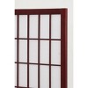 MAYEERTY 4 Panel Privacy Screen Room Divider Wood Paper Cherry - 3 of 4