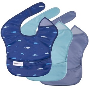 Tiny Twinkle Mess-Proof and Waterproof Baby Food Bib for Boys or Girls, Machine Washable and BPA-Free w/Adjustable Closure - 1 of 4