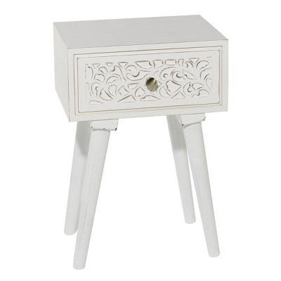 Farmhouse Mango Wood Accent Table White - Olivia & May : Target