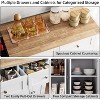 Kitchen Island Cart with Solid Wood Top, Portable Rolling Islands Table on Wheels with Drawer and Storage Cabinet - 4 of 4