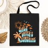 City Creek Prints Salt Water And Sunshine Canvas Tote Bag - 15x16 - Black - 2 of 2