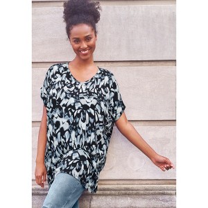 ellos Plus Size Oversized Tunic - 1 of 4