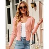 Womens Lightweight Knit Cardigan V Neck Long Sleeve Front Button Down Elegant Shrugs - 4 of 4