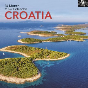 2026 Square Wall Calendar, Croatia, 16-Month Passport Collection Theme with 180 Reminder Stickers (12x12 In) - 1 of 4