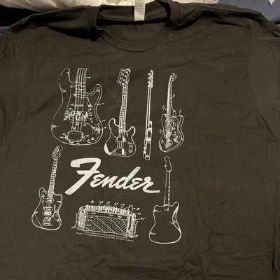 Men's Fender Guitar Chart T-shirt - Black - Large : Target