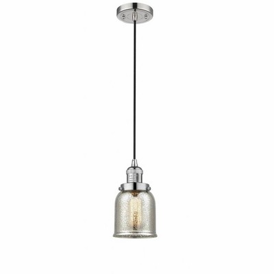 Bell - 1 Light Cord Hung Mini Pendant In Industrial Style-10 Inches Tall and 5 Inches Wide